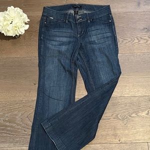 WHBM Women's Blanc Trouser Leg Bootcut Denim Jeans